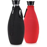 kwmobile Outdoor-Flaschenkühler 2x Schutzhülle für SodaStream Glasflasche, Neopren Hülle für Glasflasche - Flaschen Kühler für Wasser Karaffe