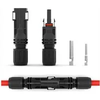 HB-DIGITAL Solarstecker 1500V PV Stecker für Solarkabel 4mm²/6mm² Solarkabel, Solarstecker, Stabil, Witterungs- und UV-Beständig