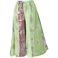 Guru-Shop Relaxhose Bequeme Palazzohose, weite Marlenehose, Boho.. alternative Bekleidung