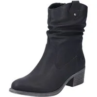 Rieker Westernstiefelette, Cowboyboots, slouchy Schaft, Blockabsatz, mit Innen-Reißverschluss