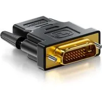 deleyCON deleyCON HDMI zu DVI Adapter HDMI Buchse zu DVI Stecker 24+1 HDMI-Kabel