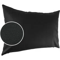 Kisska Dekokissen Kissenhülle KUMO atmungsaktive Kunstleder Kissenbezug Zierkissen, Kissenüberzug ohne Füllung Leder-Optik UNI 50x30cm Einfarbig Schwarz