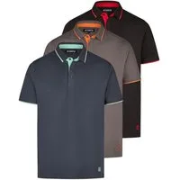 riverso Poloshirt Herren Polohemd RIVLeano 3er-Set Regular Fit (Vorteilspack, 3-tlg) Basic Sommer Shirt aus 100% Baumwolle
