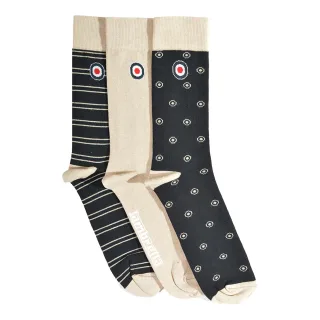 Lambretta - Socken für Herren (3er-Pack) (Dunkles Marineblau/Steinfarben)