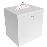 Creative Deco Dekokiste Kartenbox Hochzeit 29x25x30 cm Geschenkkarten Box Geldbox Briefbox