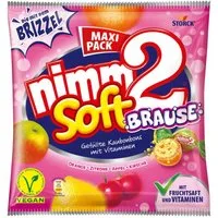NIMM2 Süßigkeit, Storck Nimm2 Soft Brause fruchtige Kaubonbons mit Brausefüllung 345g