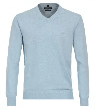 CASAMODA - Pullover mit V-Ausschnitt blau - Gr. - 3XL
