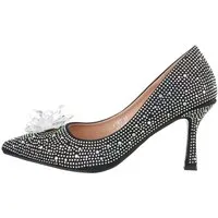 Ital-Design Damen Abendschuhe Party & Clubwear High-Heel-Pumps Pfennig-/Stilettoabsatz High Heel Pumps in Schwarz
