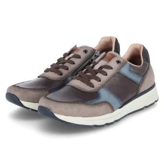 Rieker Low Sneaker  Braun - Gr. 41 -  Leder und Textil