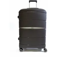 Zimmert Leather Hartschalen-Trolley Speetliner, Gr. L 76 cm, 4 Rollen Blau Grau leicht, Polypropylen mit TSA-Schloss