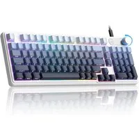 Novzep Folientastatur,Kabelgebundene Gaming-Tastatur mit 98 Tasten,kompakt PC-Tastatur (Membran-Tastatur mit 98 Tasten, RGB-Beleuchtung,Ergonomisch)