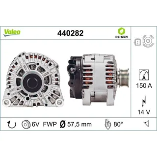 Valeo Lichtmaschine 150A Citroen C-Crosser Peugeot 4007 2,2 440282
