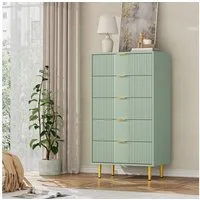 GarveeMore Kommode mit 4/ 5 / 6 Schubladen Sideboard Komodenschrank Schubladenschrank