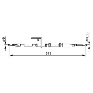 Bosch Handbremsseil hinten links Land Rover Freelander