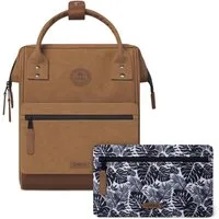 CABAIA Rucksack Vegan Nubuck Backpack (Set, 3-tlg)
