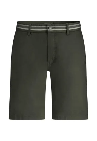 State of Art - Chinoshorts mit gestreiften Details grün - Gr. - 32