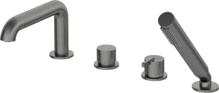 Neuesbad Serie 600 4-Loch Wannenarmatur mit Brauseset, Oberfläche: Titanium NB1BQS_D14M1
