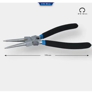 Brilliant Tools Seegeringzange für Innensicherungsringe, gerade, 175 mm - BT067003