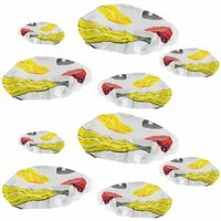 WESTMARK Vorratsdose 10 flexible Topfhauben/-abdeckungen, mit Gummizug, PE, BPA-frei, wiederverwendbar, geruchsneutra