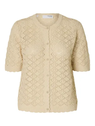 selected women - SLFSOFIA 2/4 KNIT CARDIGAN Birch - Gr. - L