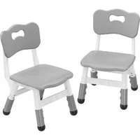 GarveeMore Kindersitzgruppe Kinderstuhl Set von 2, 3 Ebene Höhenverstellbar