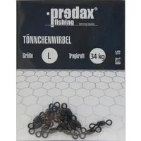 Predax Schnurverbinder Predax Tönnchenwirbel schwarz - 15 Wirbel, (15-St)
