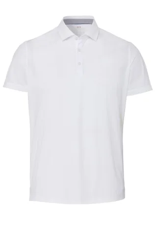 pure - Pure Functional Polo Knopf slim fit Halbarm weiss - Gr. - S