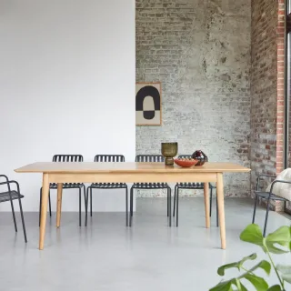 Ausziehbarer Tisch Cloé aus massivem Mangoholz 220 x 88