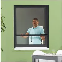 empasa Insektenschutz-Fensterrahmen Rollo "CLASSIC", Fenster Insektenschutz Rollo mit Fiberglas-Gewebe & Bürstendichtung