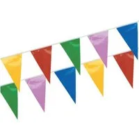 PAPSTAR Girlande Wimpelkette, Folie 4 m farbig wetterfest
