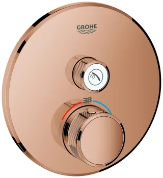 GROHE Thermostat Grohtherm SmartControl 29118 FMS rund 1 ASV warm sunset, 29118DA0 29118DA0