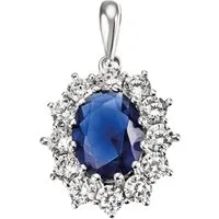 Firetti Kettenanhänger Schmuck Geschenk Silber 925 Halsschmuck Anhänger Lady D Diana Royal, mit Glasstein, Zirkonia (synth)