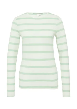 qs - T-Shirt creme|grün - Gr. - M