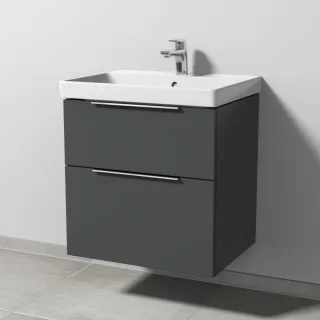 Sanipa 3way Waschtischunterbau zu Villeroy & Boch Avento Waschtisch mit 2 Auszügen, Anthrazit-Matt UM62122
