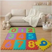 LittleTom Puzzlematte ab dem 1, Tag - 10 Teile Baby Spielmatte - 30 x 30 Kinder Krabbelmatte, (10-tlg), Spielunterlage für Babys und Kleinkinder - Kinderzimmer Puzzleteppich