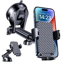 LuxusKollektion Handy-Halterung Handyhalterung Auto Armaturenbrett Saugnapf 360 Drehbar schwarz