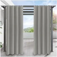 LMaxhome Outdoorvorhang Outdoor Vorhang wetterfest mit Ösen, Sichtschutz & Wärmeschutz (2 St), 132 cm breit, wasserabweisend, für Terrasse, Balkon & Pavillon