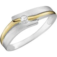 Firetti Fingerring Schmuck Geschenk Silber 925 Damenring Silberring Ring bicolor, mit Zirkonia (synth)