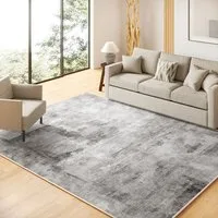 PURECOZY Teppich Kurzflor, Abstrakter Stil, Waschbar, Rutschfest, Rechteckig, Höhe: 6.1 mm, geeignet für verschiedene Innenräume, 60x90 cm