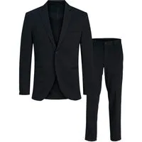 Jack & Jones Junior Anzug JJEJAXON sorgt für stylischen Look mit optimaler Passform (Set, 2-tlg) unifarben, modisch, slim fit, Jersey, Reverskragen