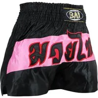 BAY-Sports Sporthose Thaiboxhose Thaiboxen Hose Shorts Muay Thai Kick Fashion schwarz (1-tlg) Kixkboxen, MMA, für Kinder und Erwachsene, Fashion schwarz grau