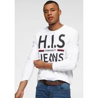 H.I.S Langarmshirt Langarm, schmaler Basic-Schnitt, bedrucktes Design