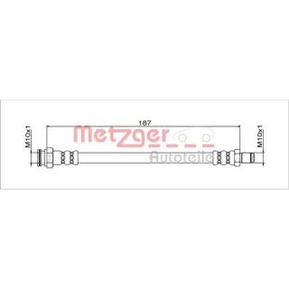 Metzger Bremsschlauch hinten links Fiat Tipo 356 4111805