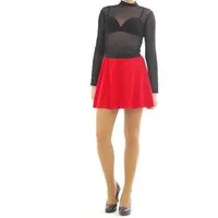 SYS Minirock Swing Rock Mini Falten-Rock Gummibund hohe Taille Skirt Minirock