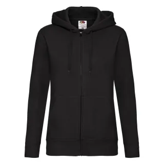 Fruit of the Loom - "Premium" Hoodie mit durchgehendem Reißverschluss für Damen (Schwarz)