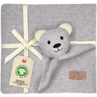 Babydecke DIKOS® Babydecke SCHMUSE-Bär Baby Geschenk Mädchen Junge Geschenkset, DIKOS, Geschenk zur Geburt, PREMIUM Qualität, 100 % BIO Baumwolle, nachhaltig
