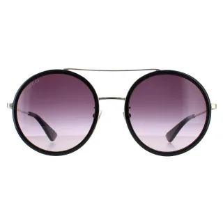 Lunettes De Soleil Gucci GG0061S 001 Dégradé Gris Noir Noir