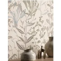 Newroom Vliestapete Novira Creme Tapete Vliestapete Blumen, strukturiert, Mustertapete
