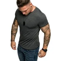 Amaci&Sons T-Shirt LAKEWOOD Herren Slim-Fit Basic Shirt Doppel Farbig mit Rundhalsausschnitt