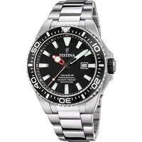Festina Taucheruhr Diver Collection F20663/3, Armbanduhr, Quarzuhr, Herrenuhr, Edelstahlarmband, Datum, Saphirglas